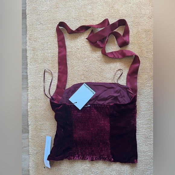 💋NWT Reformation Malika Velvet Top - Picture 5 of 7